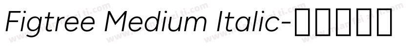 Figtree Medium Italic字体转换